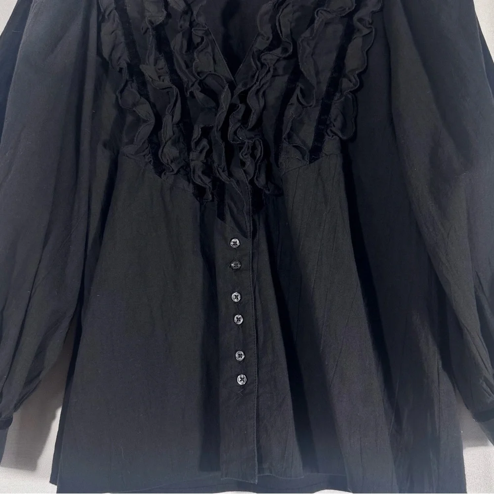 The Great Tuxedo Black Button Up Blouse - Picture 5 of 8